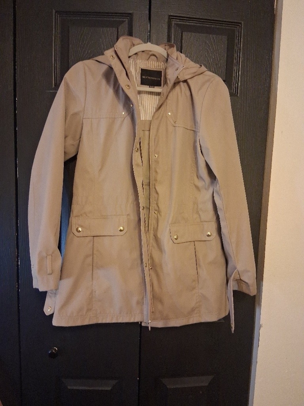 Weatherproof Beige/Tan Striped Lined Jacket